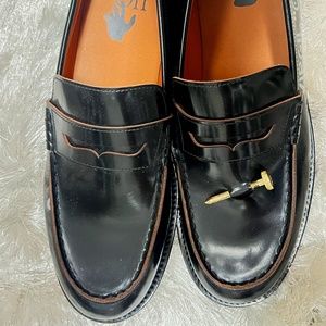 New OFF-WHITE C/O Virgil Abloh Men's Black X Katsu Moccasins Loafers Size:41